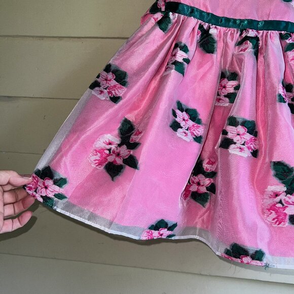 PIPPA & JULIE Pink and green floral toddler dress - Picture 4 of 9